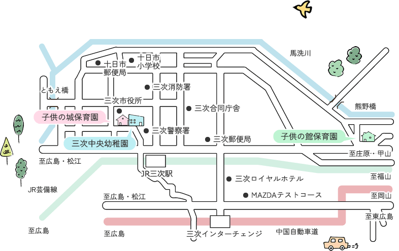 総合保育施設 子供の園ちゅうおう　周辺地図